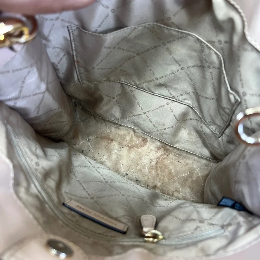 Michael Kors Mercer Shopper Tote Shoulder Crossbody Bag Embossed Leather Purse
